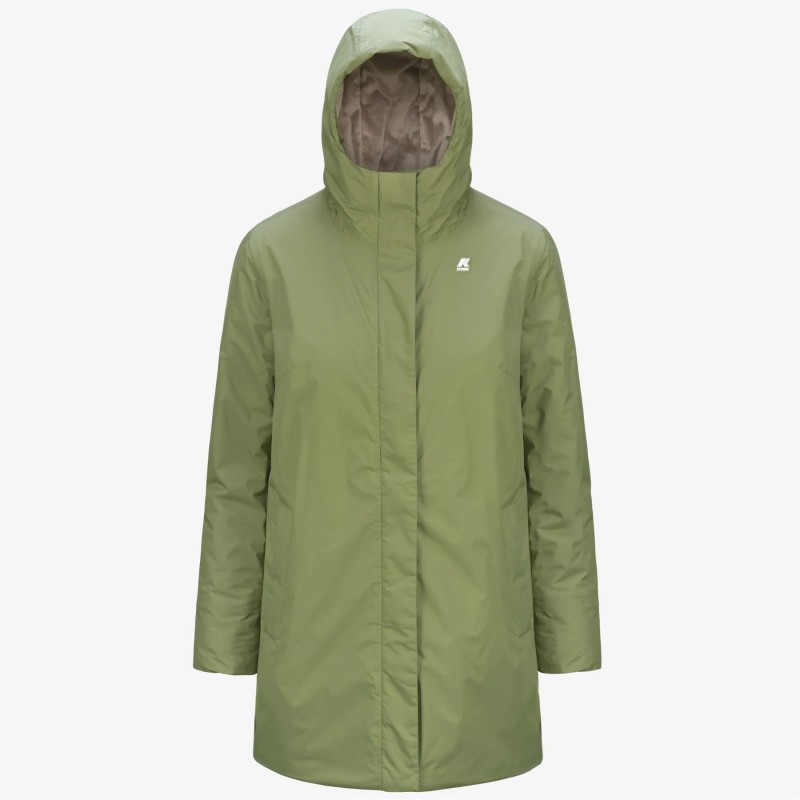 Kway Sophie micro rip stop prime marmotta green-s. grey K31253w