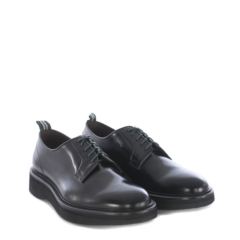 GREEN GEORGE scarpa allacciata pelle toro  ART. 2022  POLISHED 00 NERO